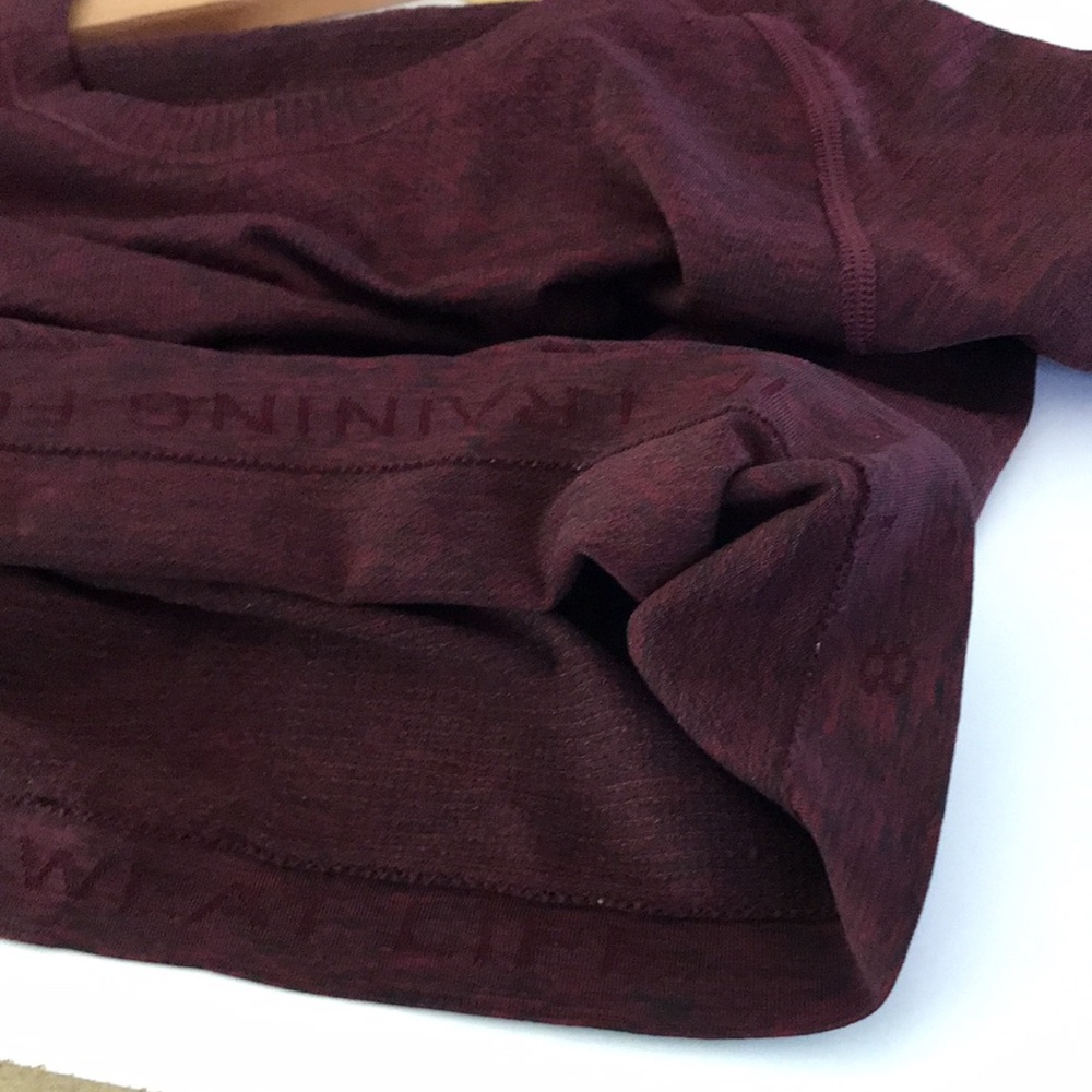 Lululemon Burgundy Swiftly Short Sleeve Top - Picture 13 of 13